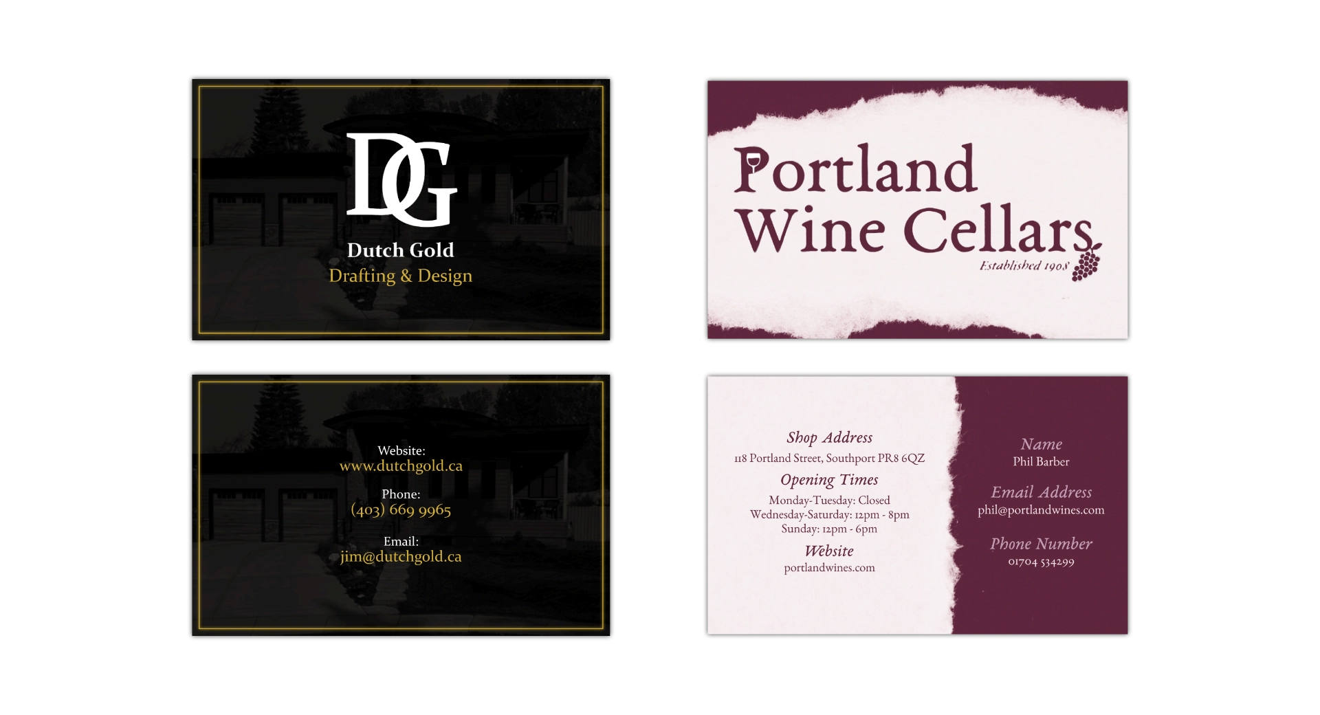 3 business card designs