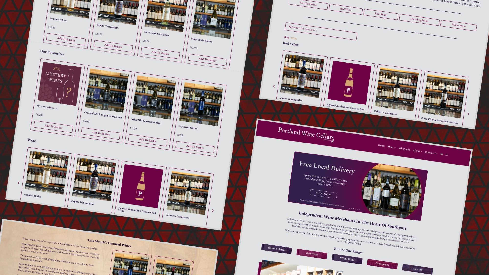 Portland Wine Cellars website